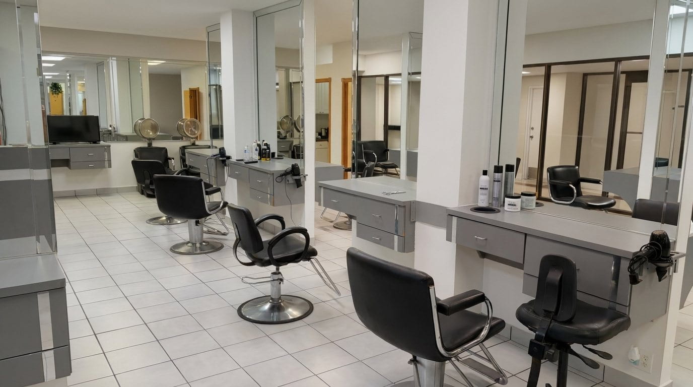 Inside the Robar studio — styling chairs and mirrored stations